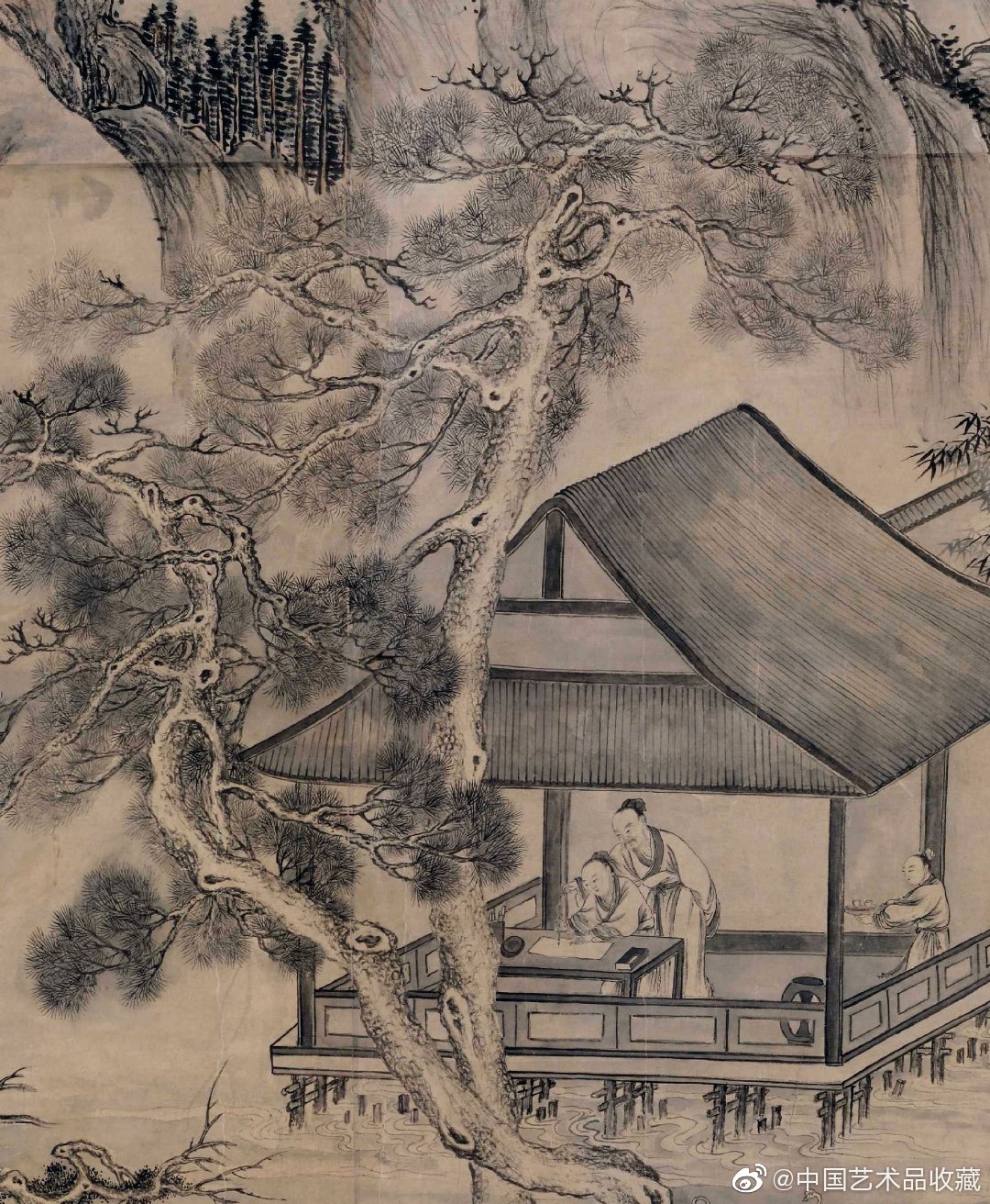 清董邦达三希堂记意图