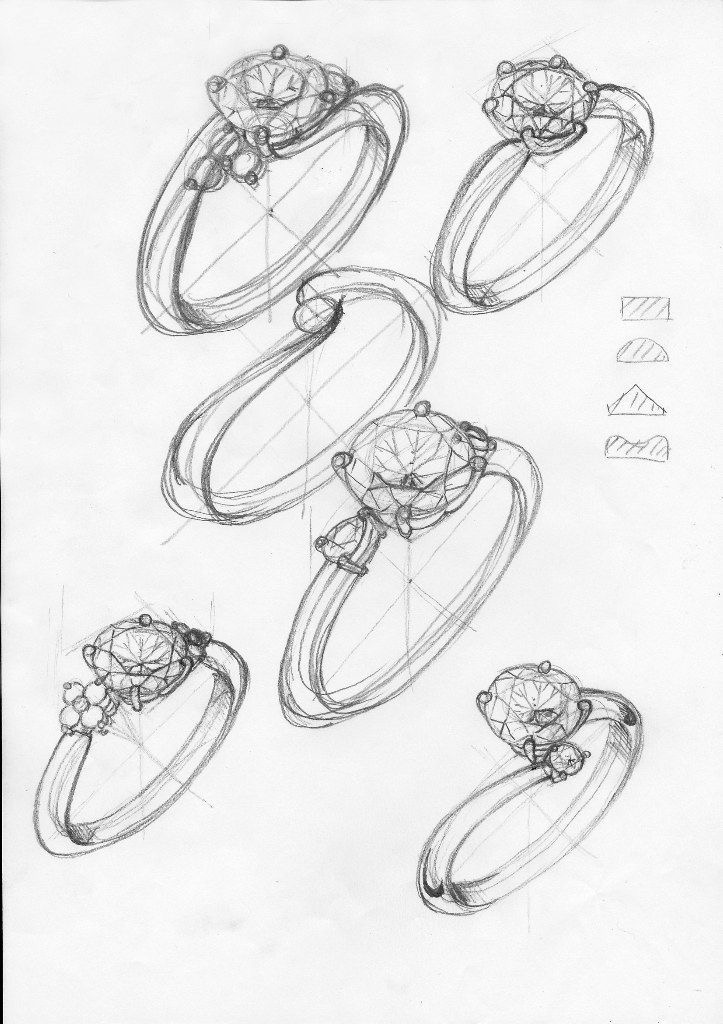 着装之前的毛坯感,珠宝设计手绘素颜.