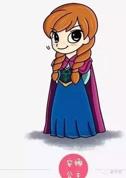 冰雪奇缘艾莎 安娜公主简笔画,超级适合教孩子