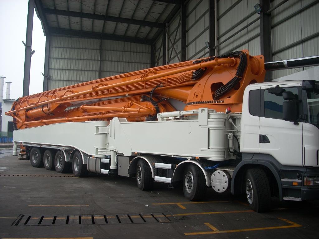 8大混凝土机械品牌最长臂架泵车排名,第一名比第八名长51米