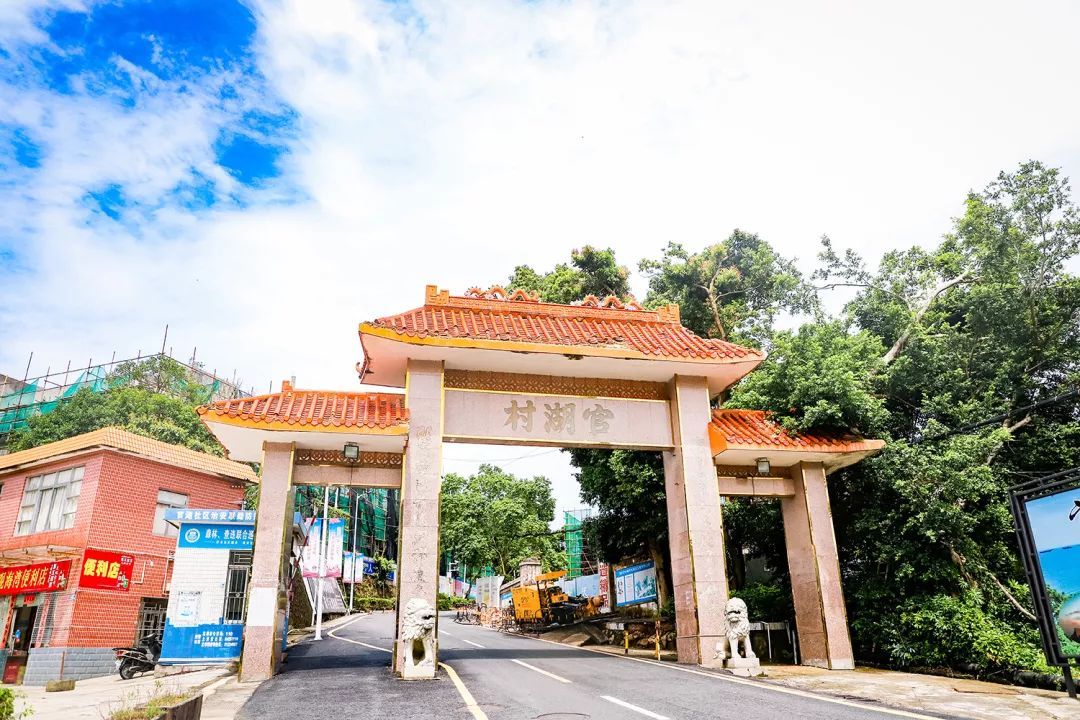 在深圳北搭乘e11至"大鹏中心1站"转乘m457到达官湖村村口站下车ps