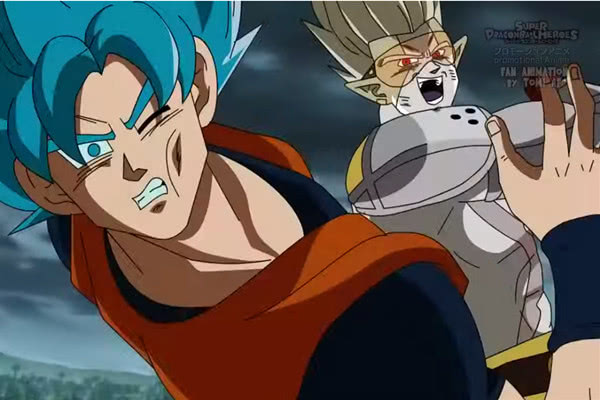 龙珠英雄第14集同人版:哈兹战悟空,紫色极意功对蓝色极意功!
