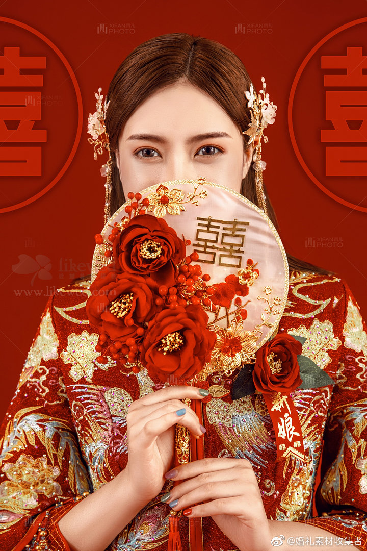 传统中式婚纱照的端庄优雅一颦一笑 一举一动都带着古韵柔情分享