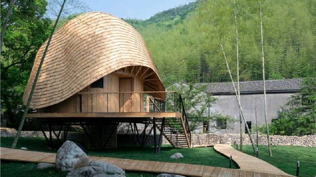 浙江余姚四明山麓的树屋,假期的家,萌萌哒