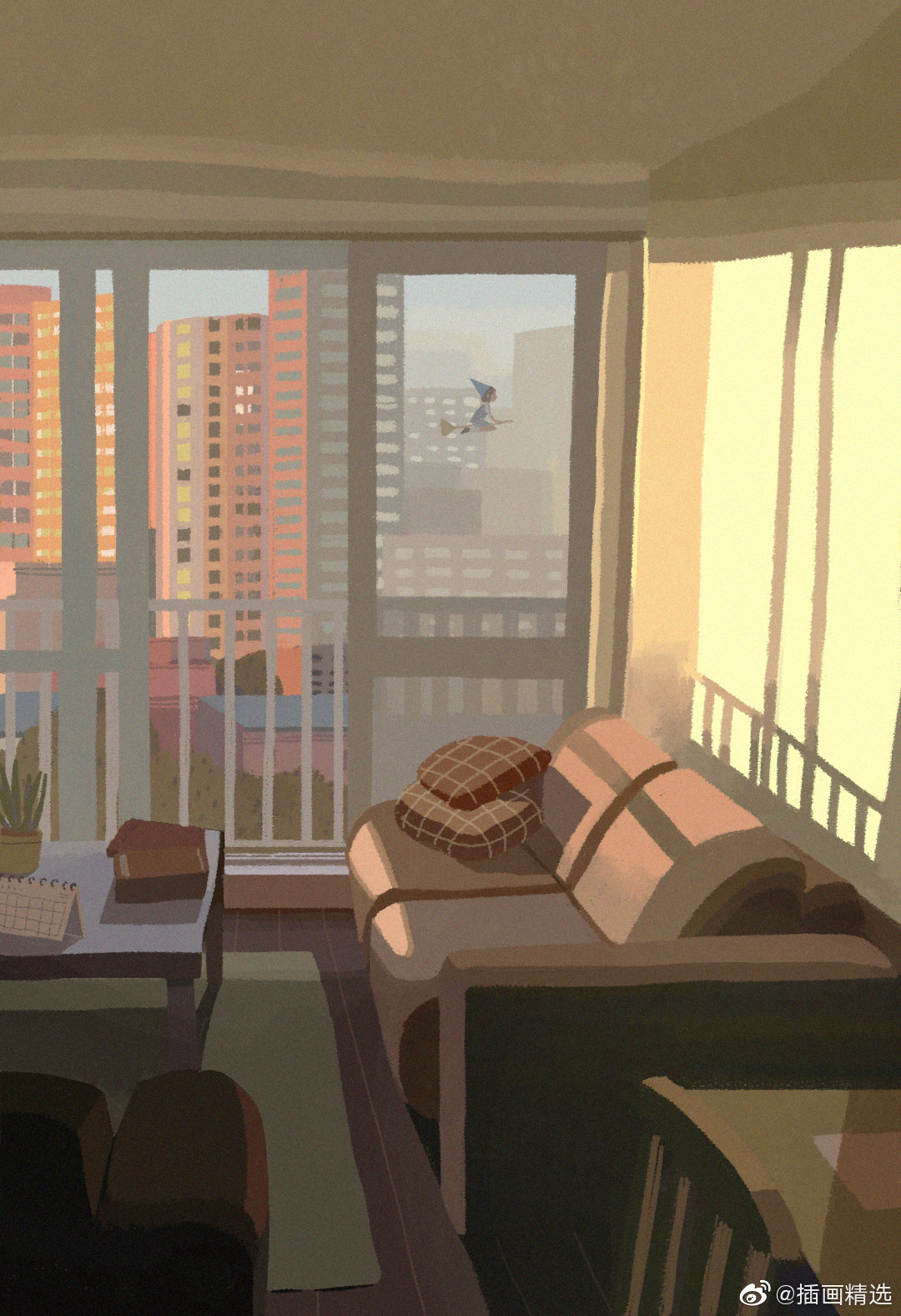 生活中平静的场景画面插画师ayuminikaido