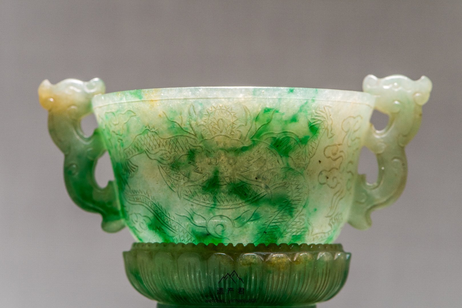 故宫博物院藏· 清代翡翠雕龙纹杯盘