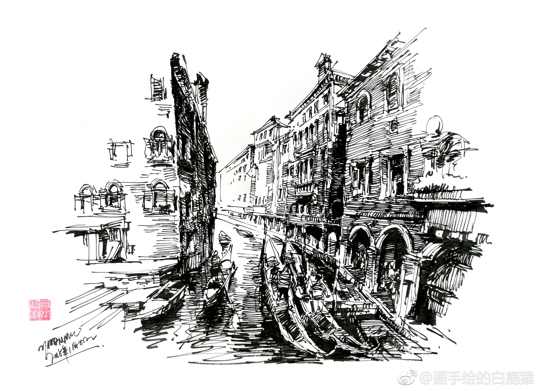 artha象外 @杨家驹钢笔画 @钟敏华钢笔画 @手绘时光集 @现代建筑手绘