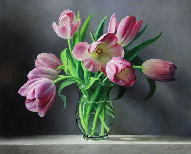 精美的超现实主义花卉绘画艺术家pieterwagemans