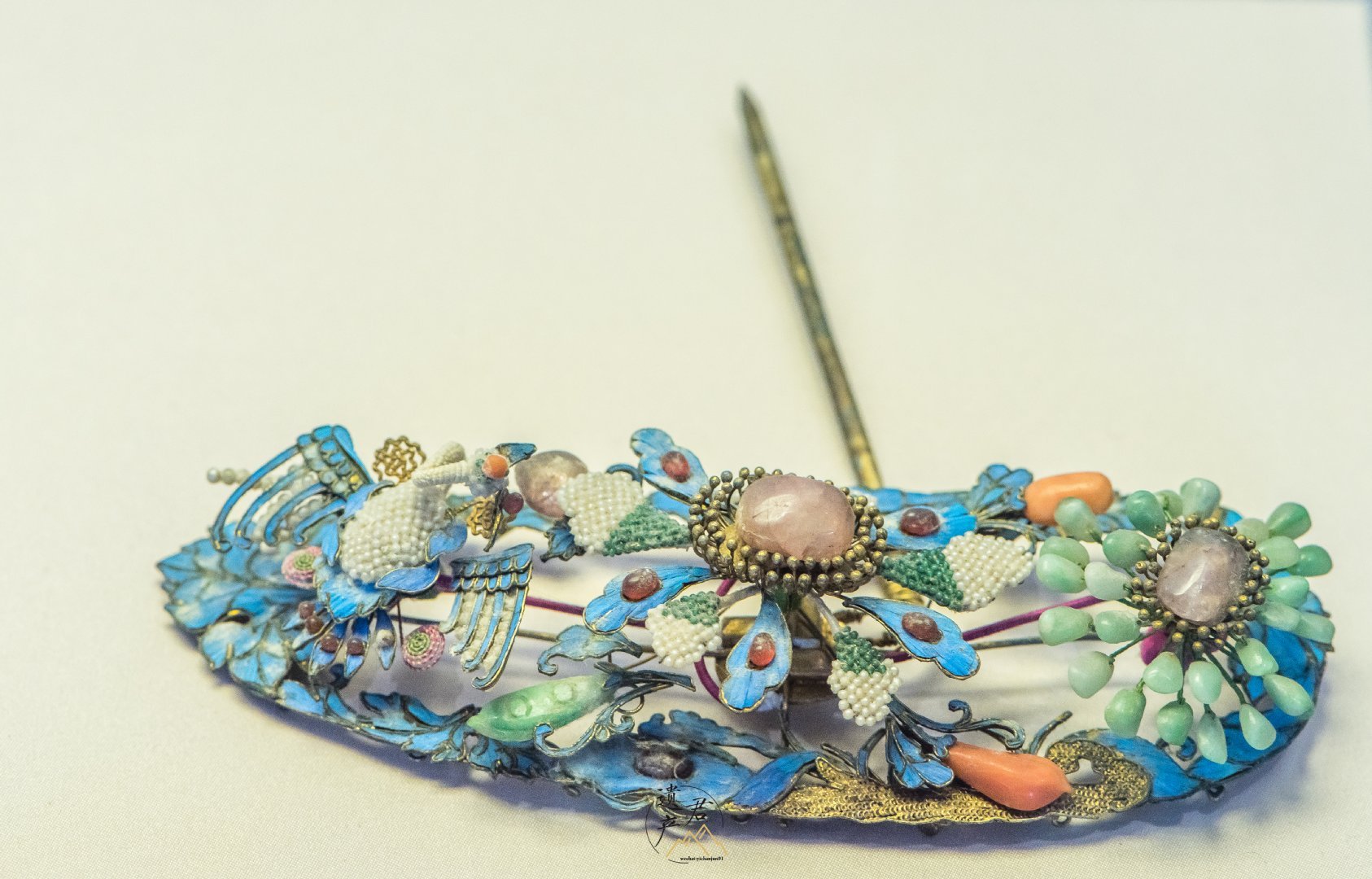 故宫博物院藏· 清代点翠菊花簪_高清图集_新浪网