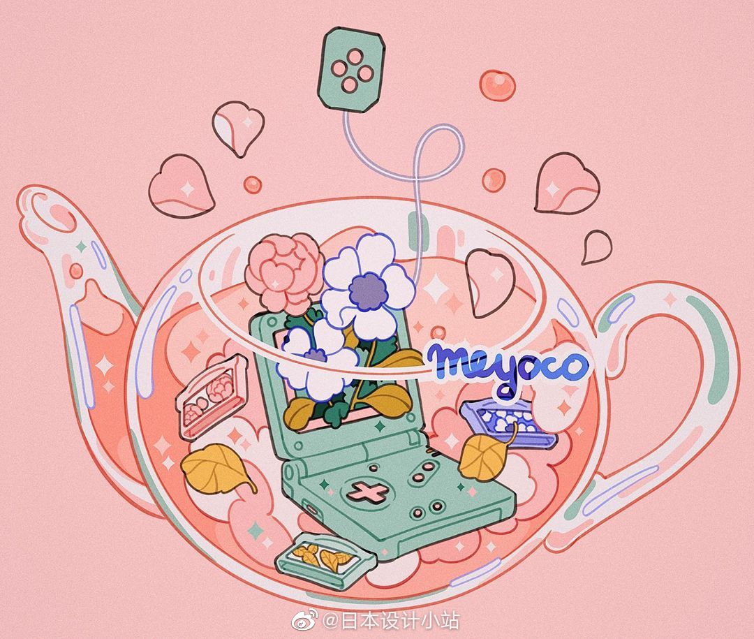 东南亚插画师meyo混合日本动漫元素的作品扑面的少女心ins