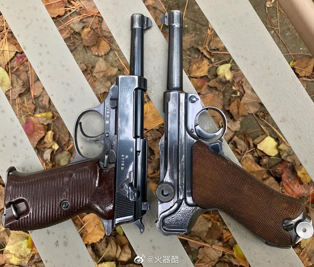二战德军标配手枪鲁格p08瓦尔特p38