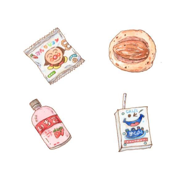 作者 邱啊璐画了些手帐贴纸素材