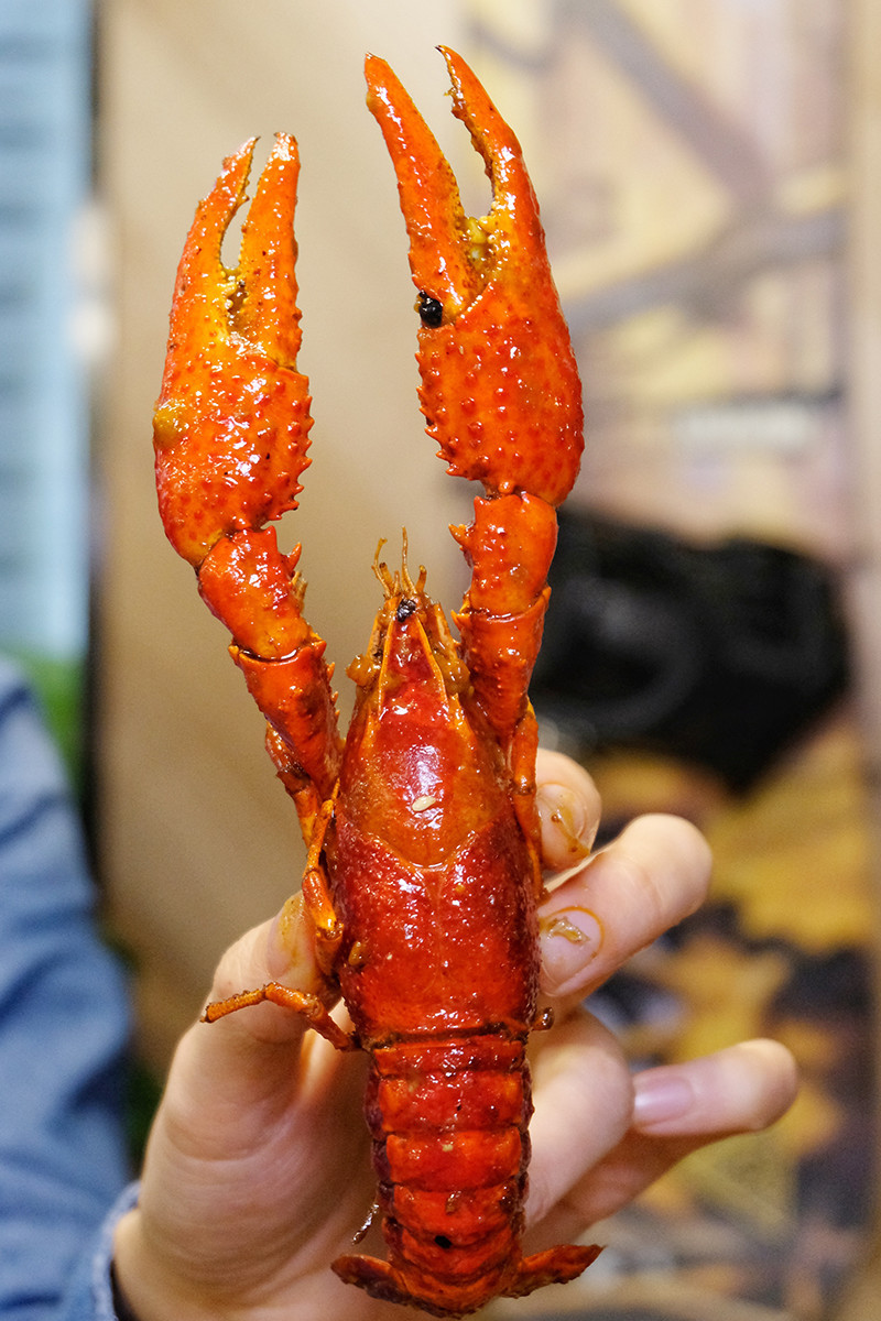 我在成都的冬天竟然吃到了超大的麻辣小龙虾