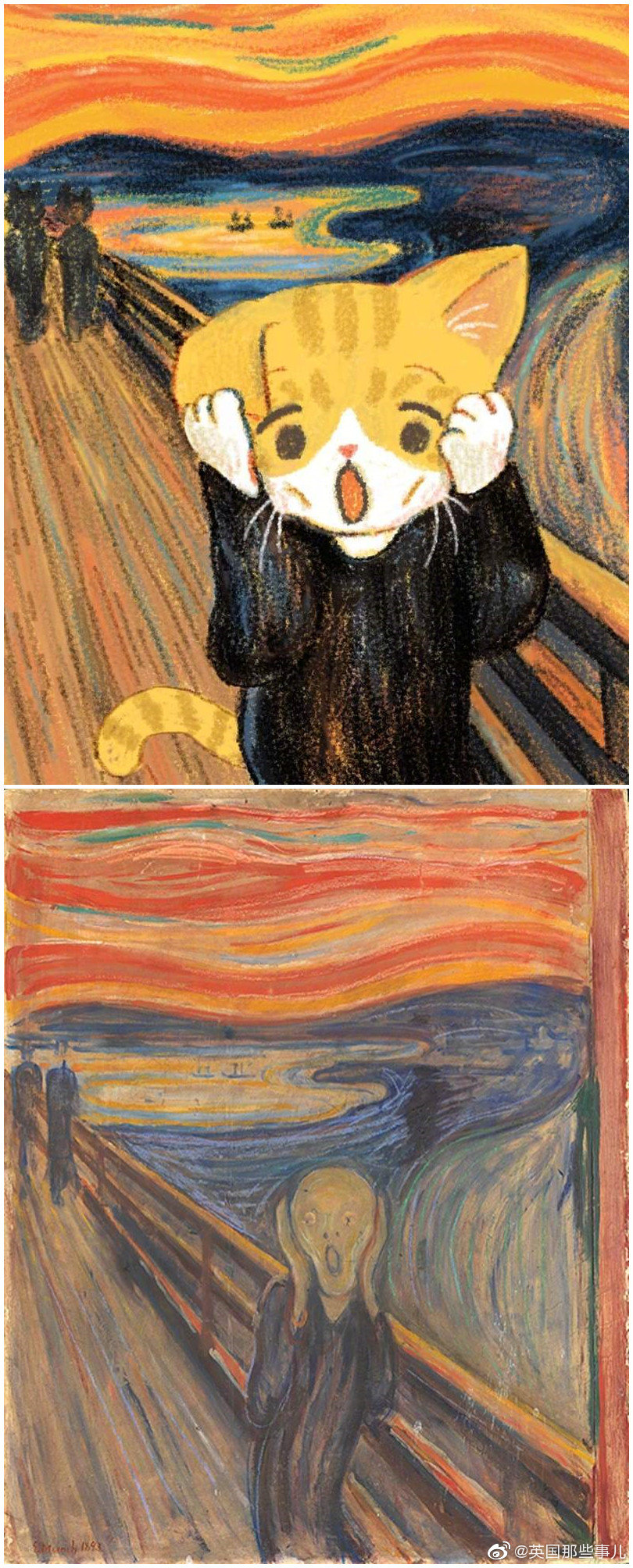 一位韩国画家笔下的"世界名画猫"……喵星人跟名画也是格外搭~ ins