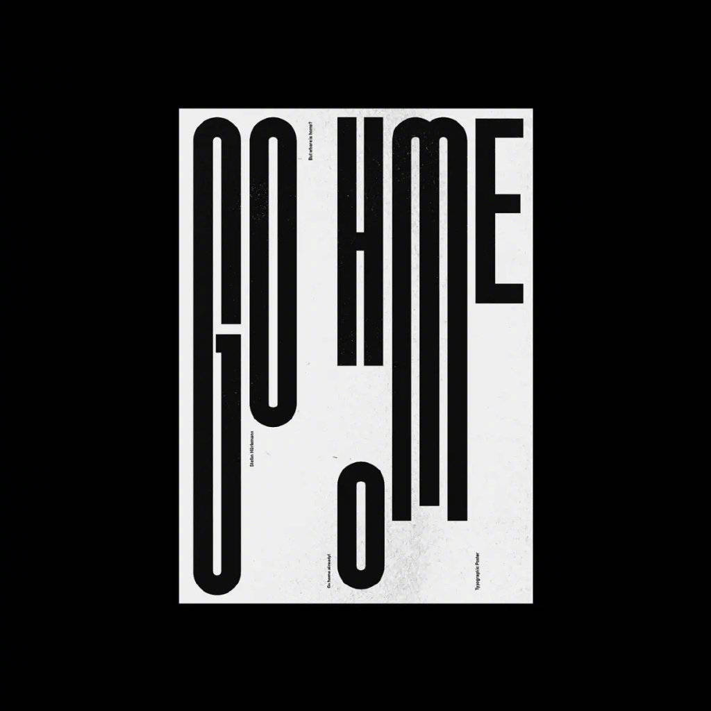 瑞士设计师 stefan hürlemann 纯文字排版的字形海报作品