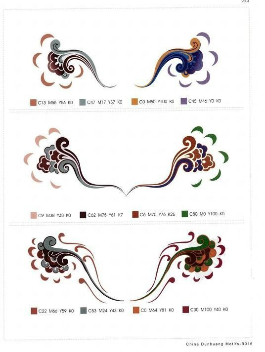 中国传统敦煌莫高窟壁画图案与配色
