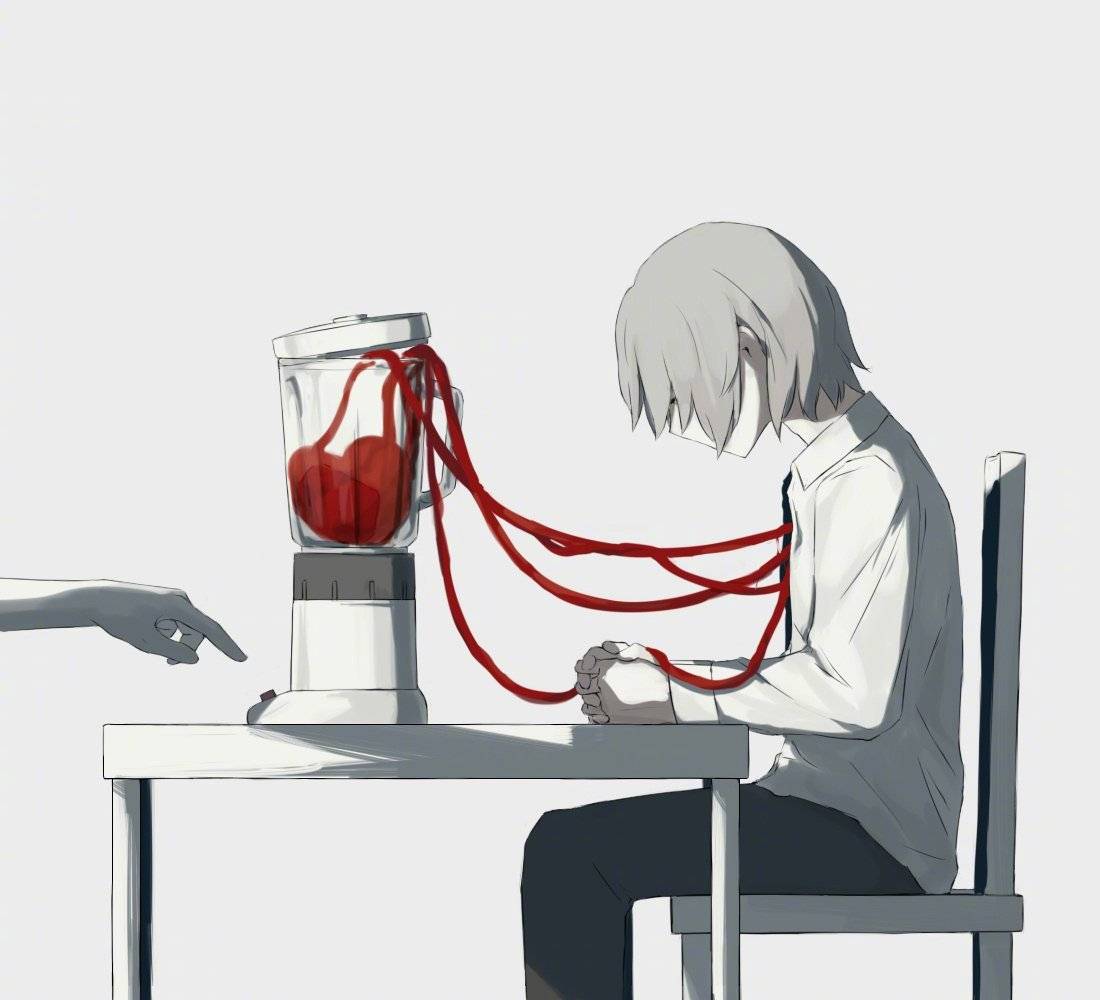 日本插画师 avogado6 充满忧郁色彩的绘画作品www.avogado6.com