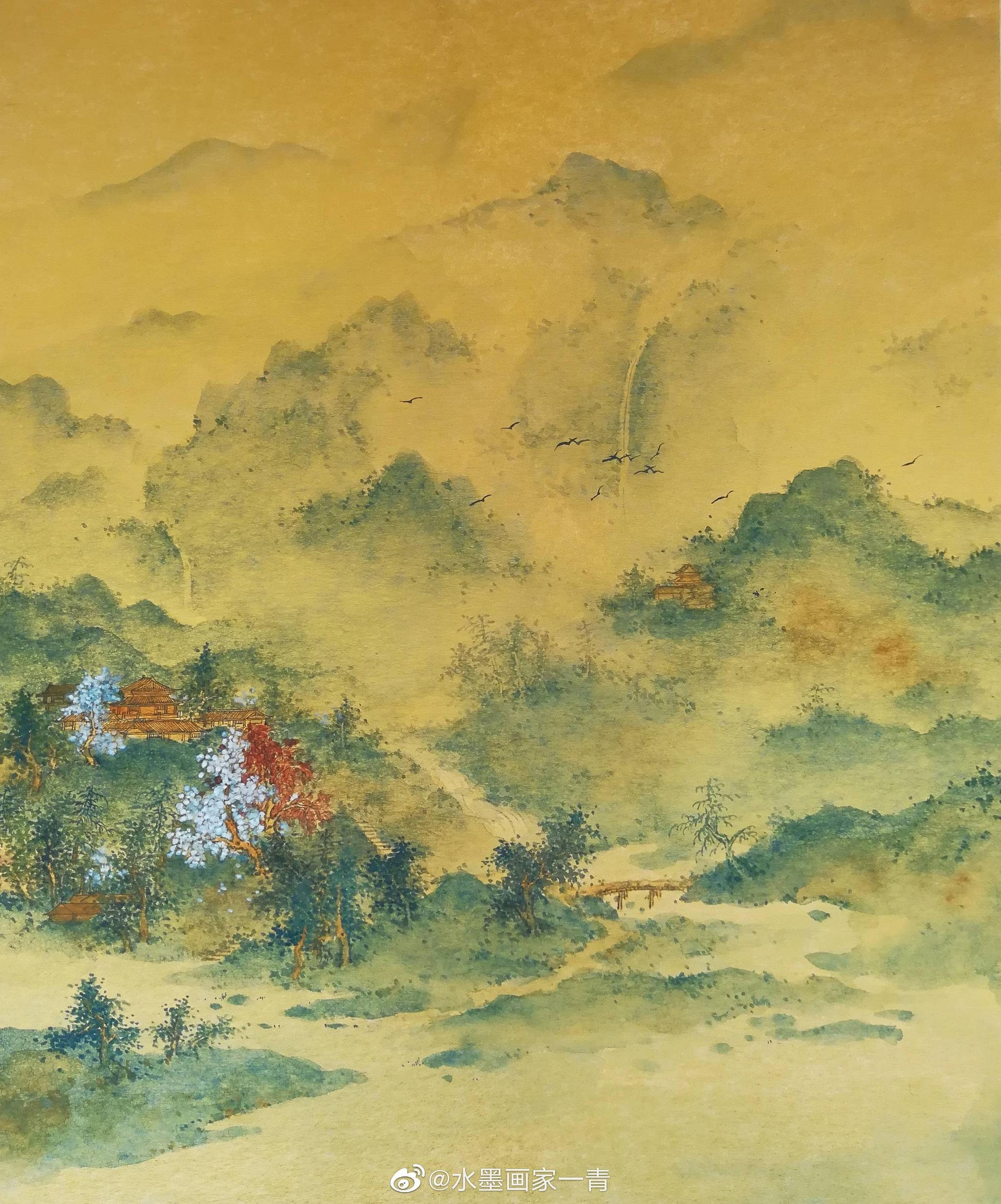 浮云初起日沉阁 ~~@水墨画家一青|浮云|水墨|画家_新浪新闻