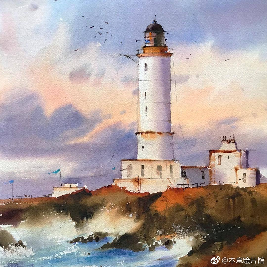 水彩海岛风光绘画blancainsblancaalvarezwatercolors