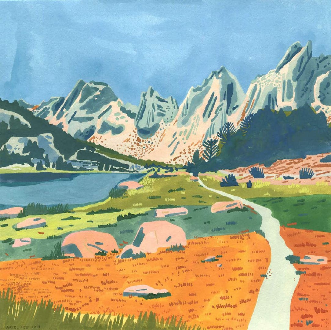 色彩斑斓的风景画赞美户外的治愈之美美国南加州艺术家和插画家ari