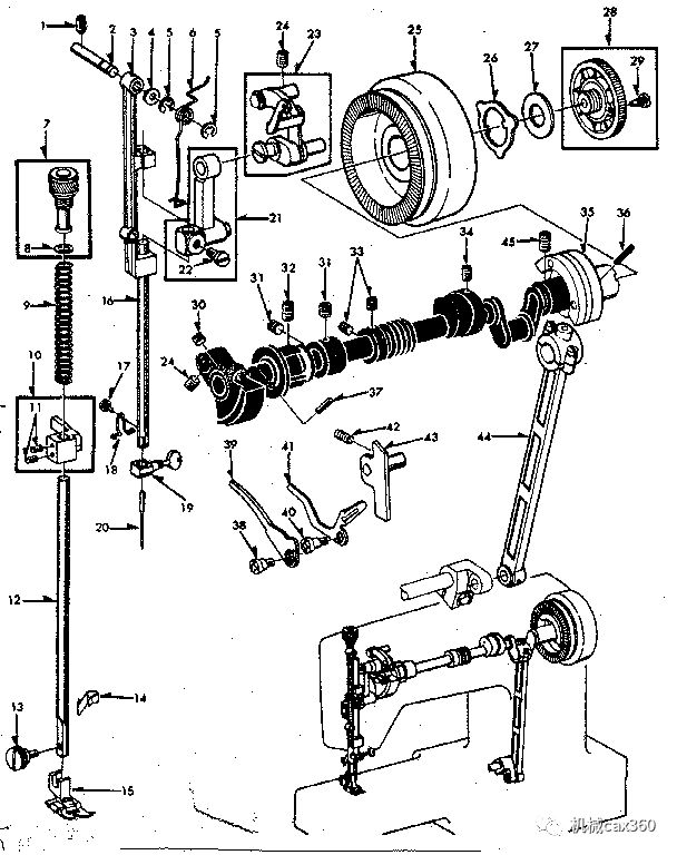 100多年前老式缝纫机,零件几百个,传动机构超复杂!