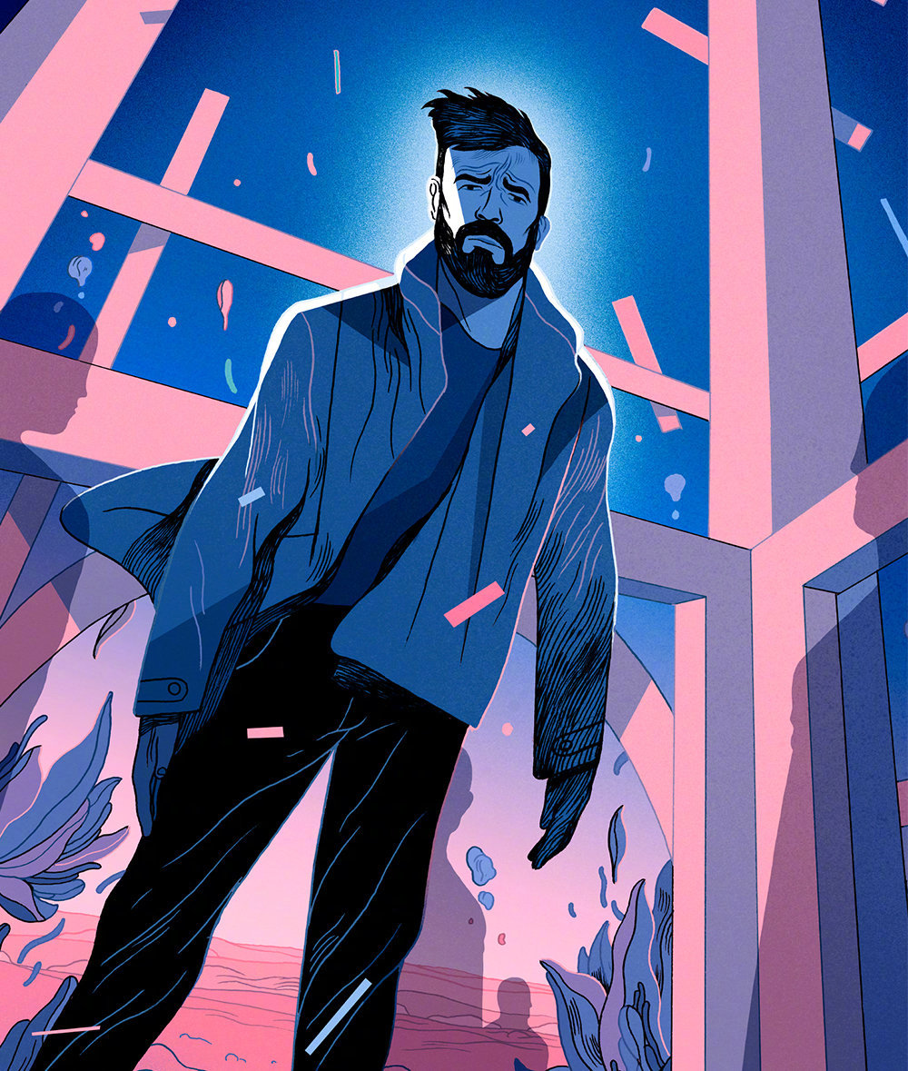 几何图形海报怎么设计 科技感背景怎么做