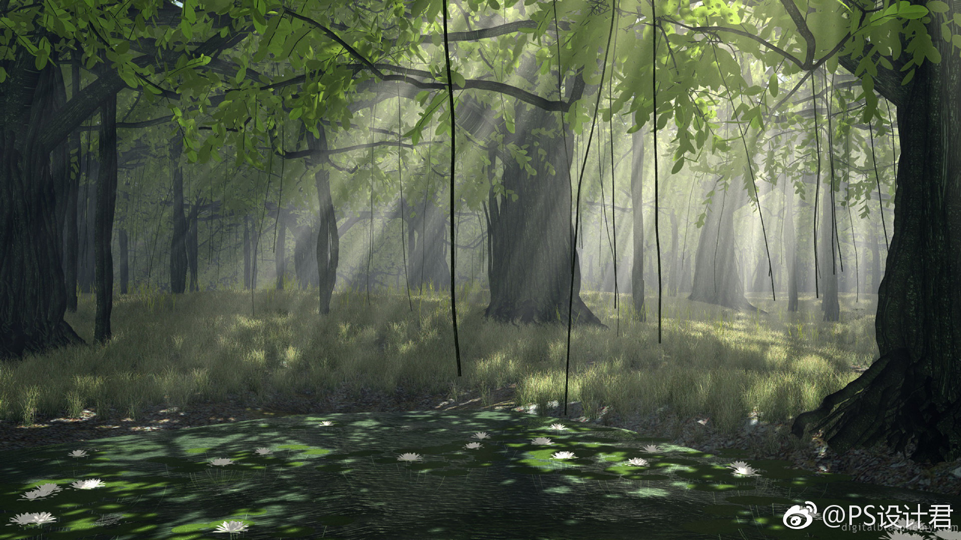 利用ps制作的光束效果,还不错呢