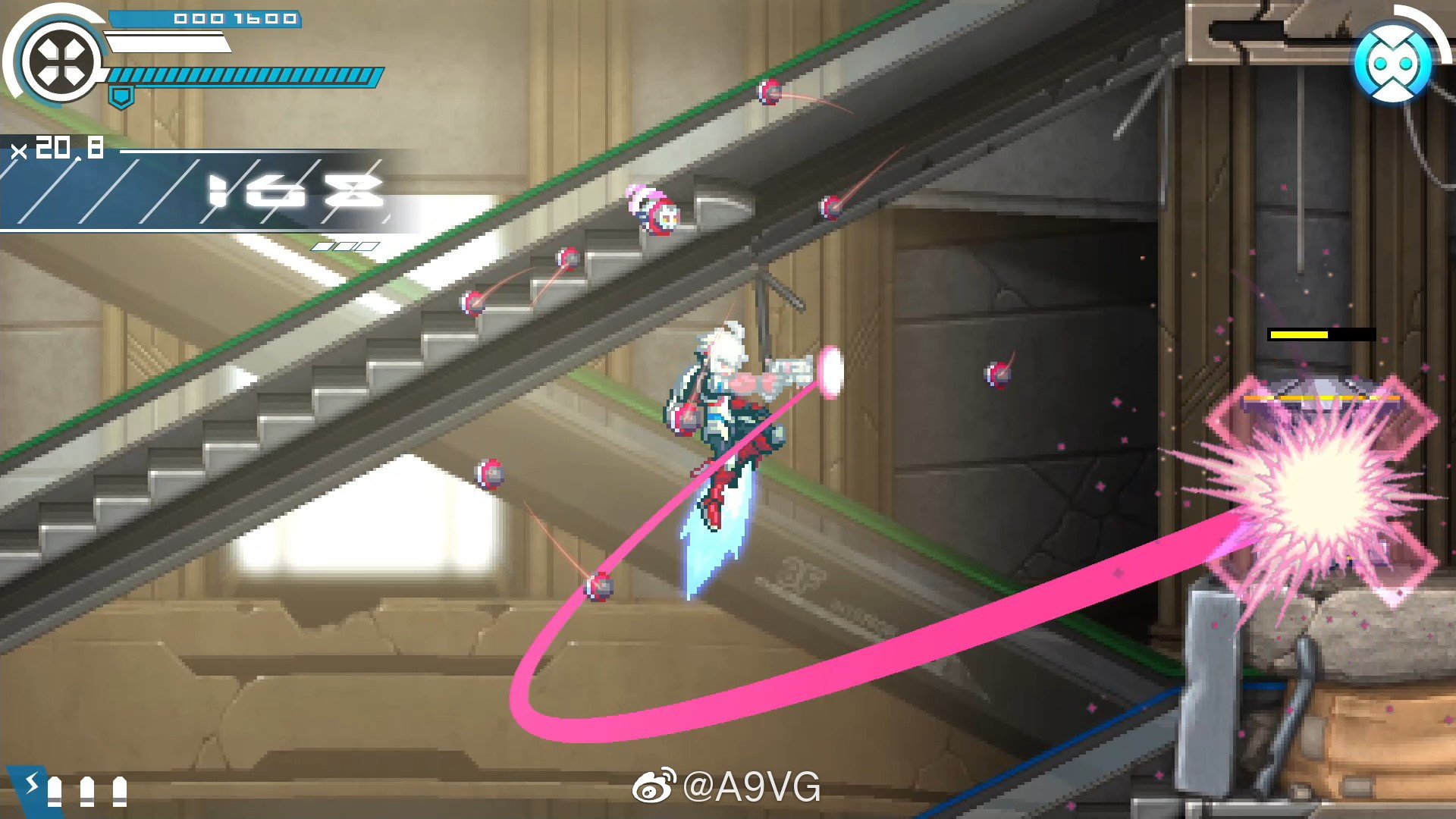 inti creates公布ps4/switch横板动作游戏《银白钢铁x the out of gun