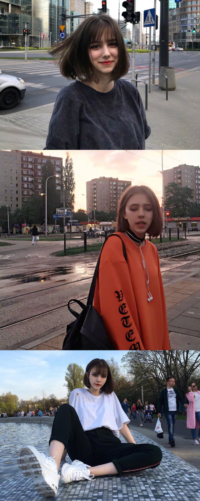 15岁韩俄混血alisa五官很精致了