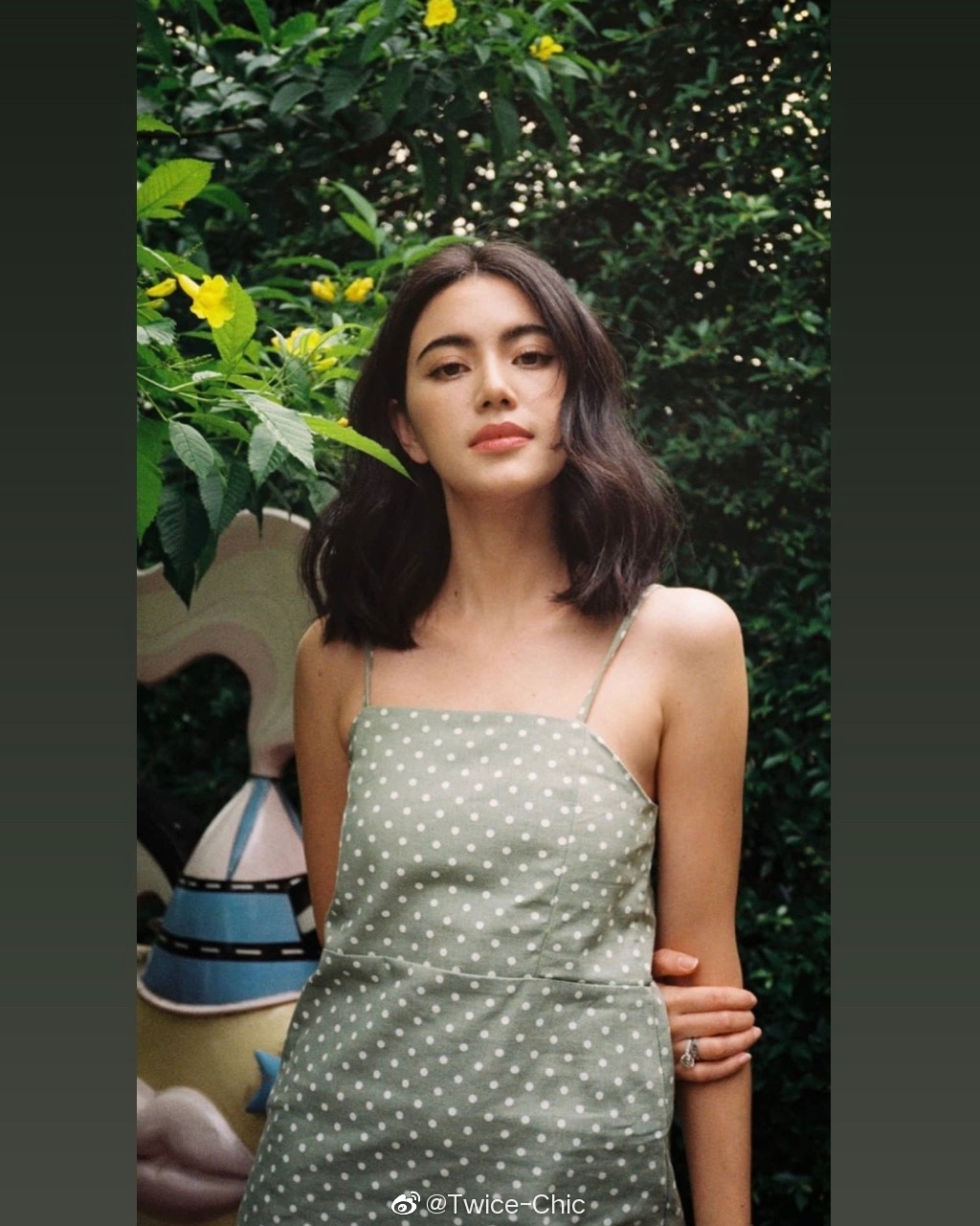 maidavika通透西柚妆与法式波点裙好会拍