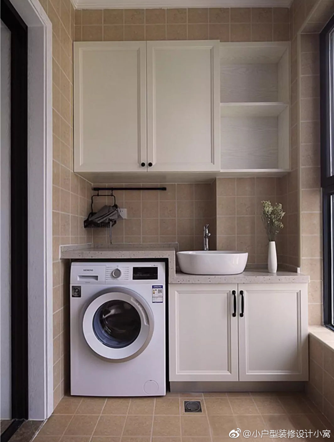 洗衣机柜 洗手盆,让阳台洗衣区更实用!