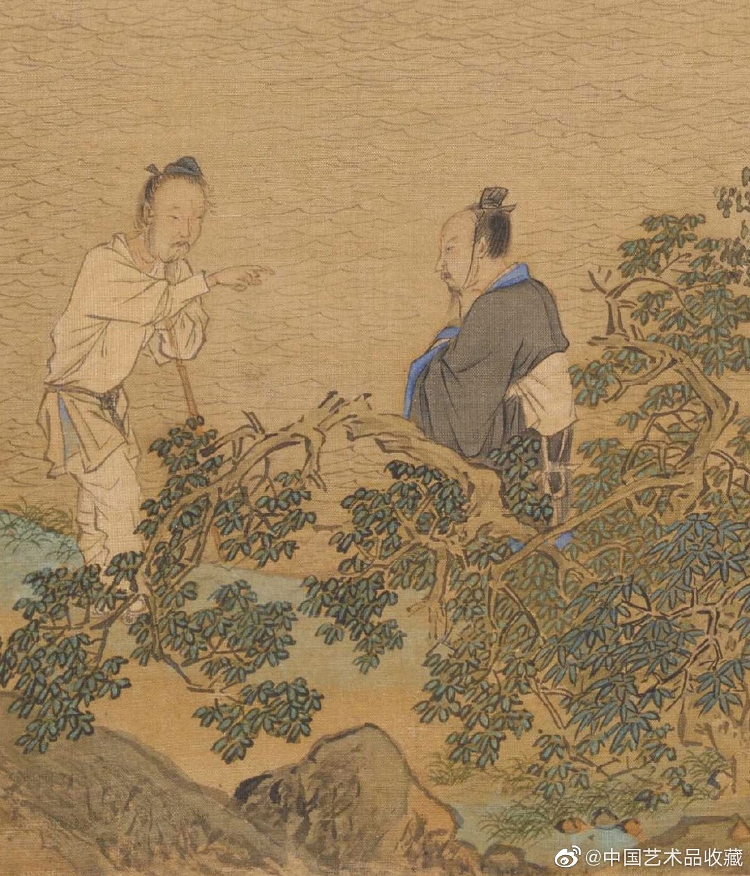 明 仇英 《人物故事图册-子路问津》|孔子|史记|空间|楚国|唐寅_新浪新闻