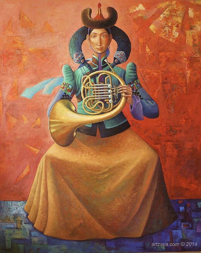 来自蒙古画家 zayasaikhan sambuu 绘画作品  |  www.artzaya