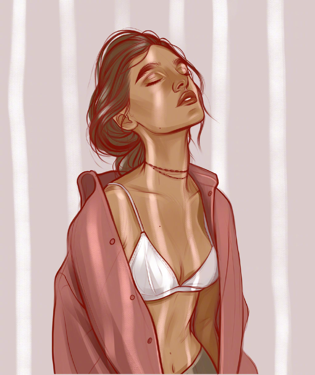 插画师 karina yashagina 人物绘画作品