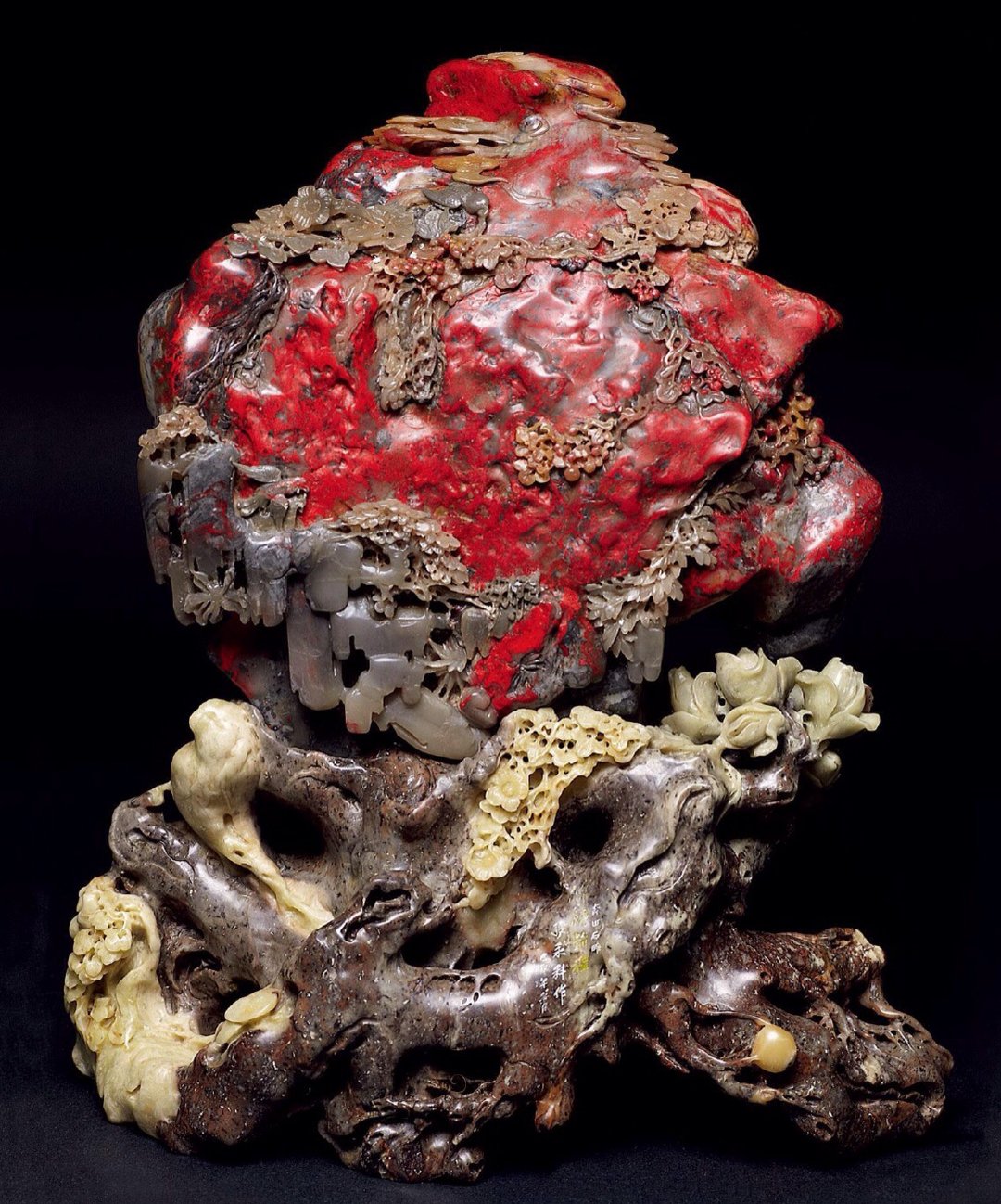 "四大国石"之鸡血石,它是辰砂条带的地开石_高清图集_新浪网