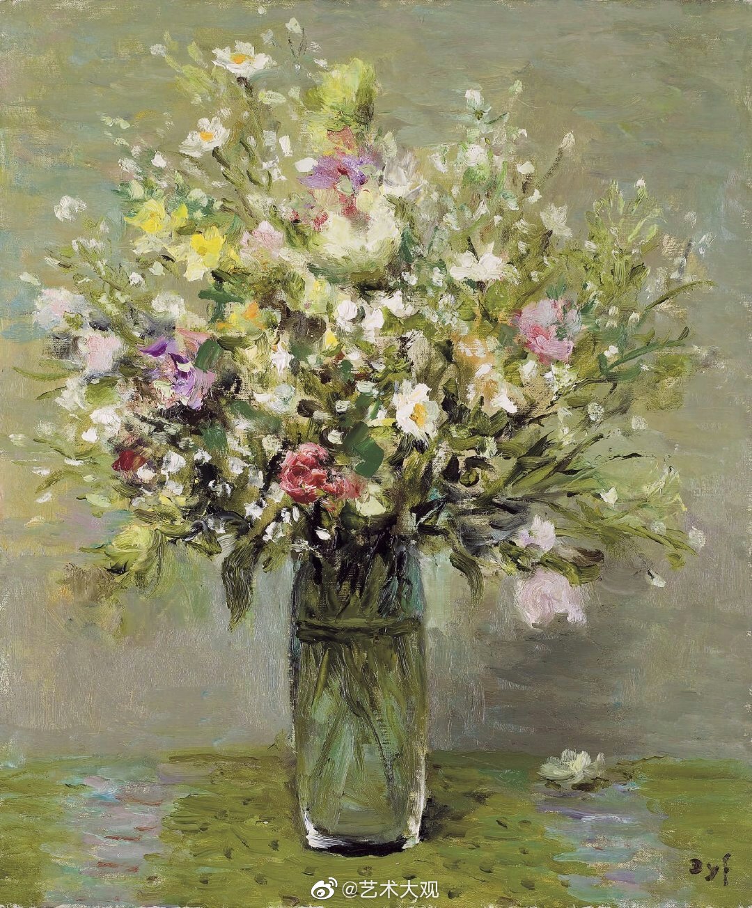 法国后印象派画家马塞尔·戴夫(marcel dyf)静物花卉油画