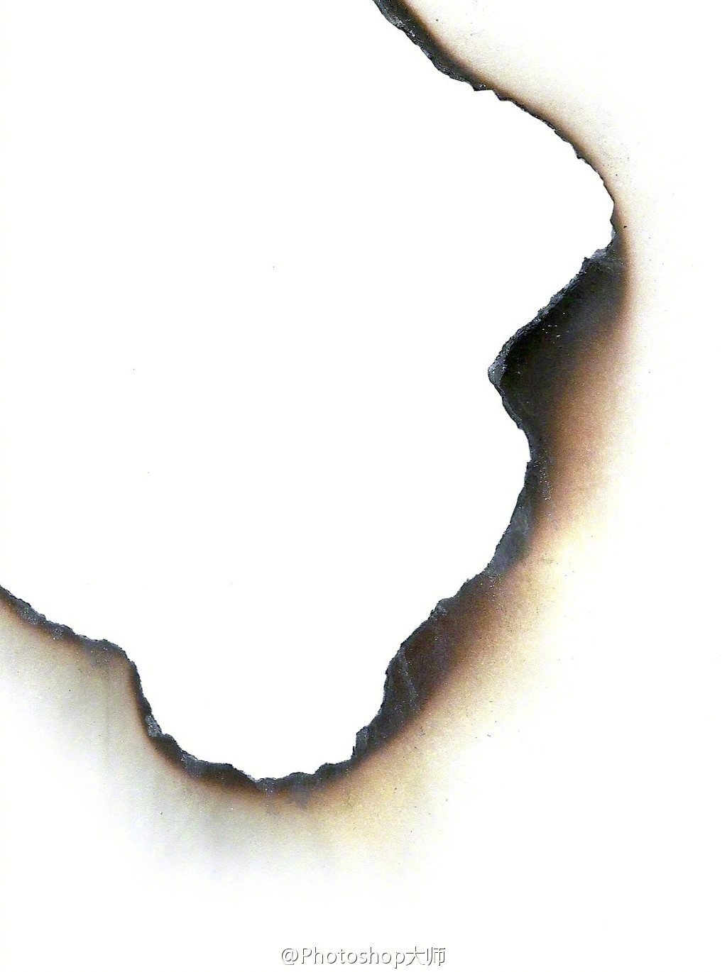 6款逼真的纸边烧焦纹理jpgpng格式都有素材地址见评