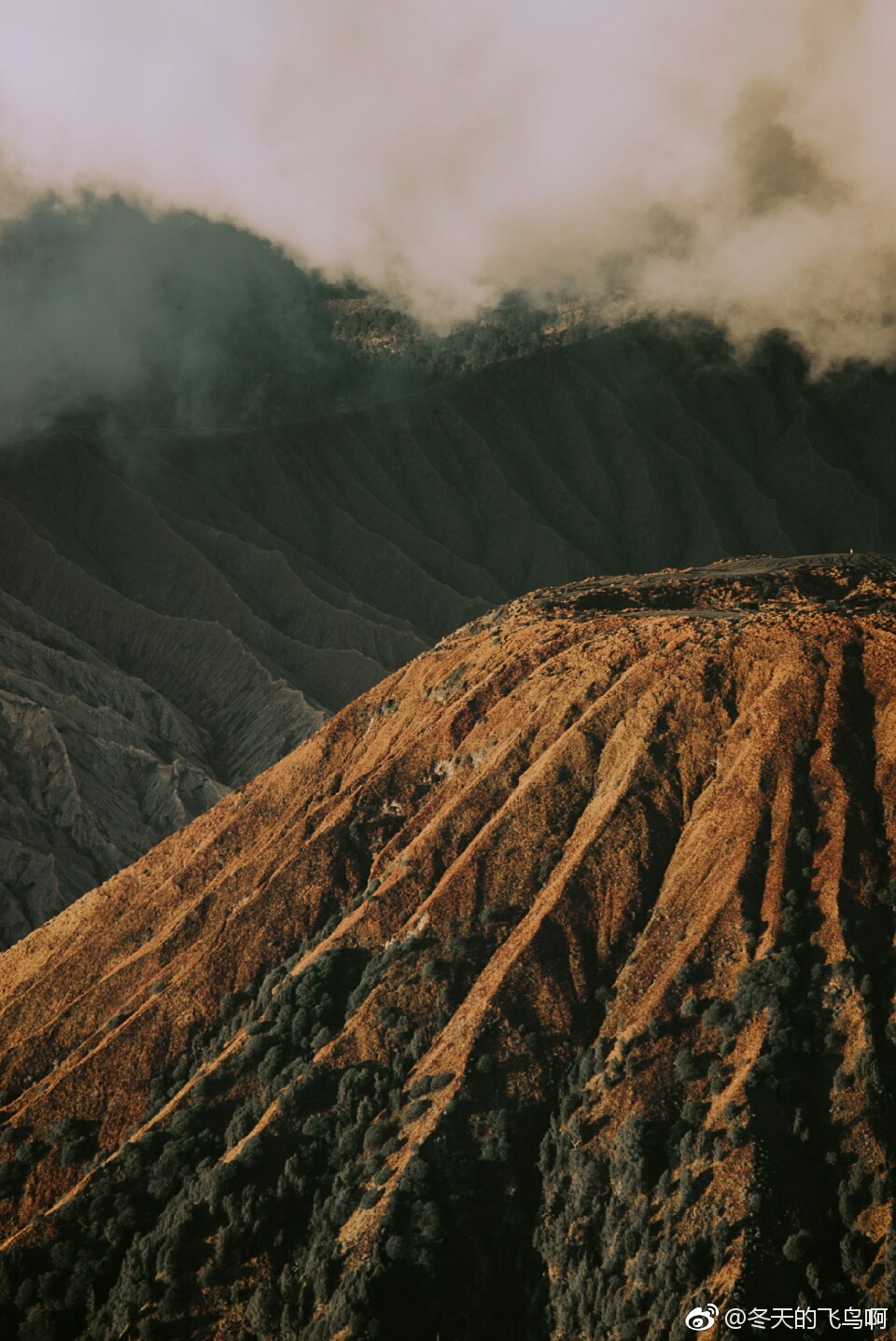 印尼布罗莫火山,世界尽头的冰冷仙境by@冬天的飞鸟啊