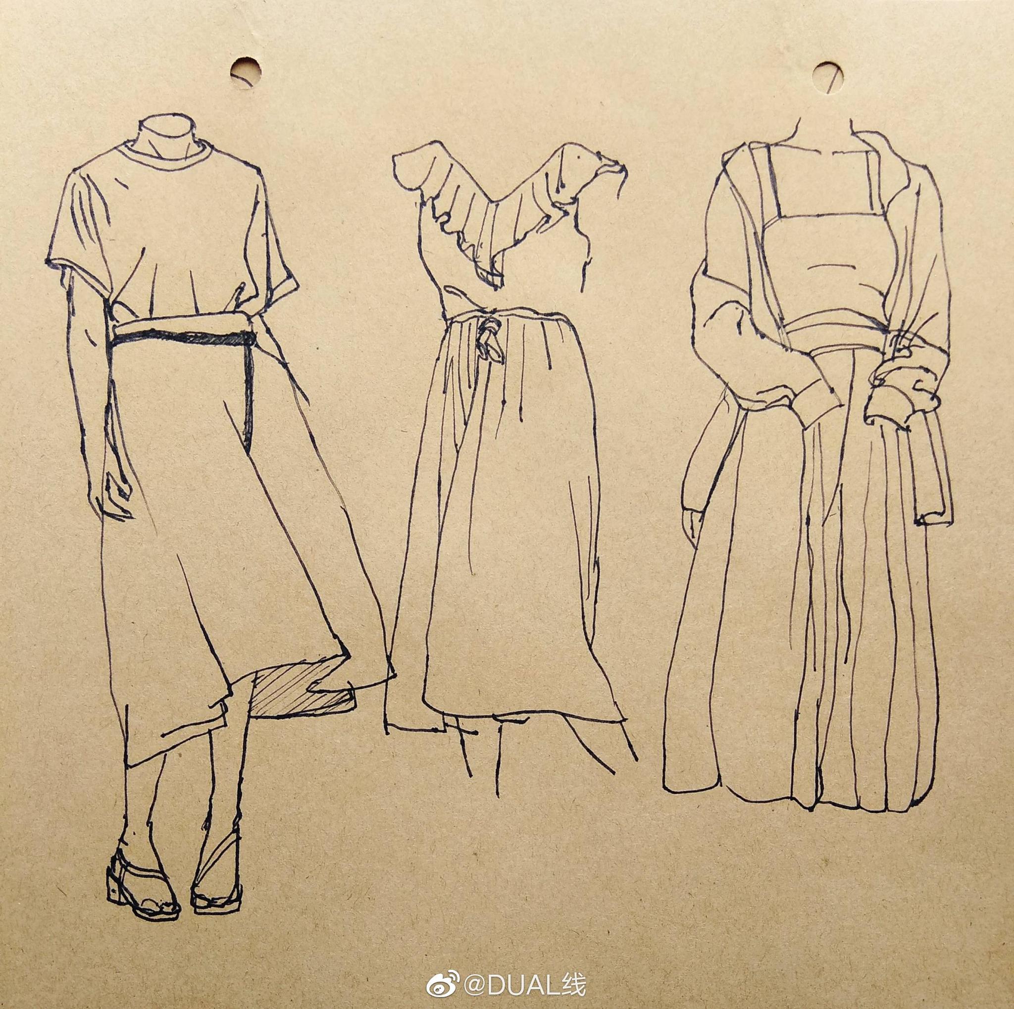 绘画学习干货服装褶皱练习投稿作者dual线