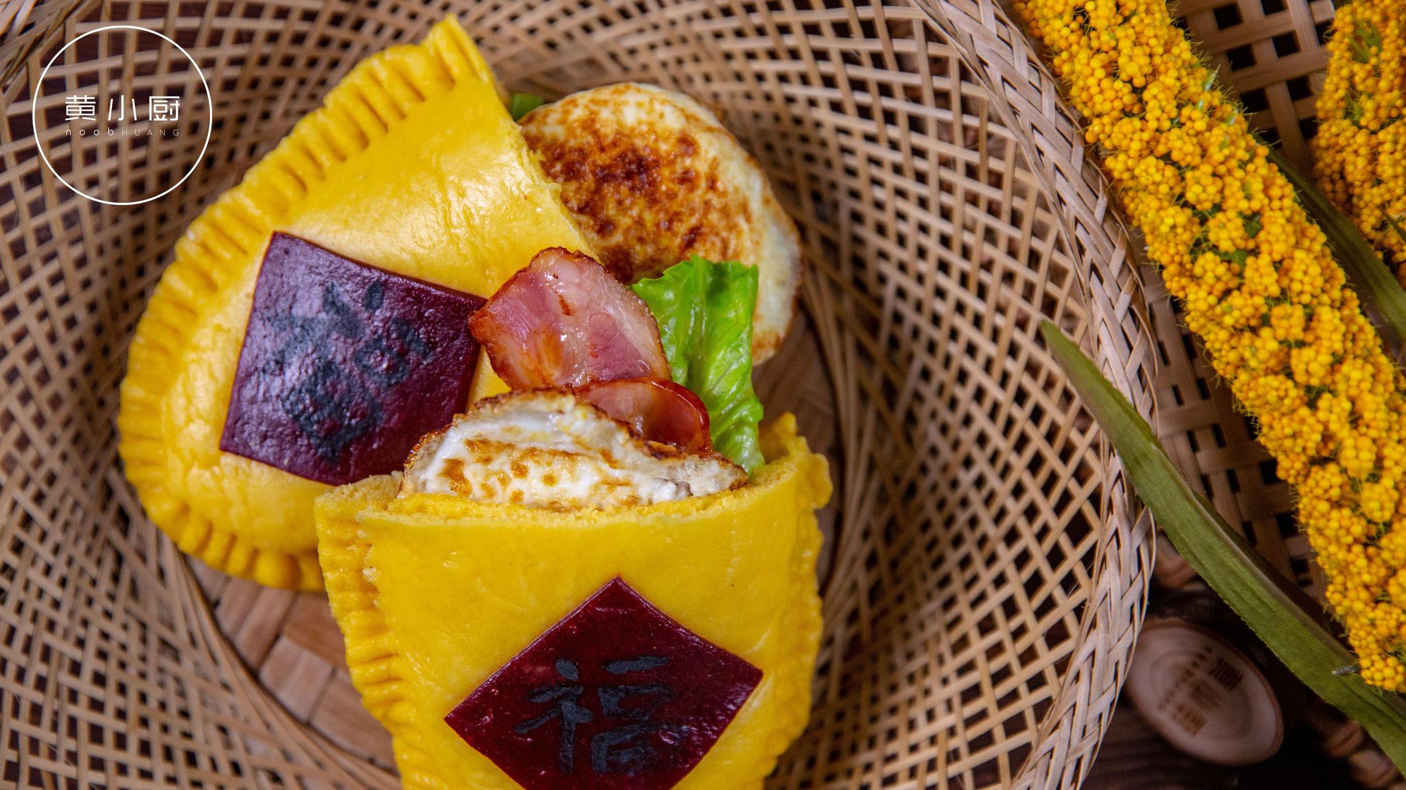 今天给小厨们介绍一款福气满满的口袋馍.不只大饼卷一切