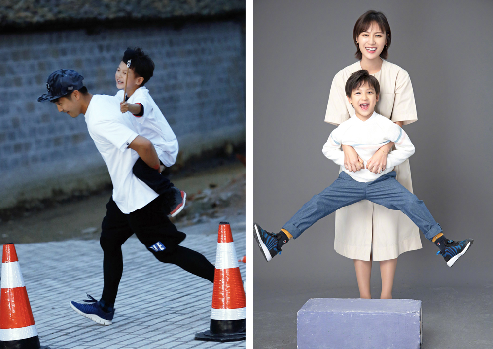 叶一茜携儿子出行8岁田宸羽穿休闲装走路带风从小就是个潮男