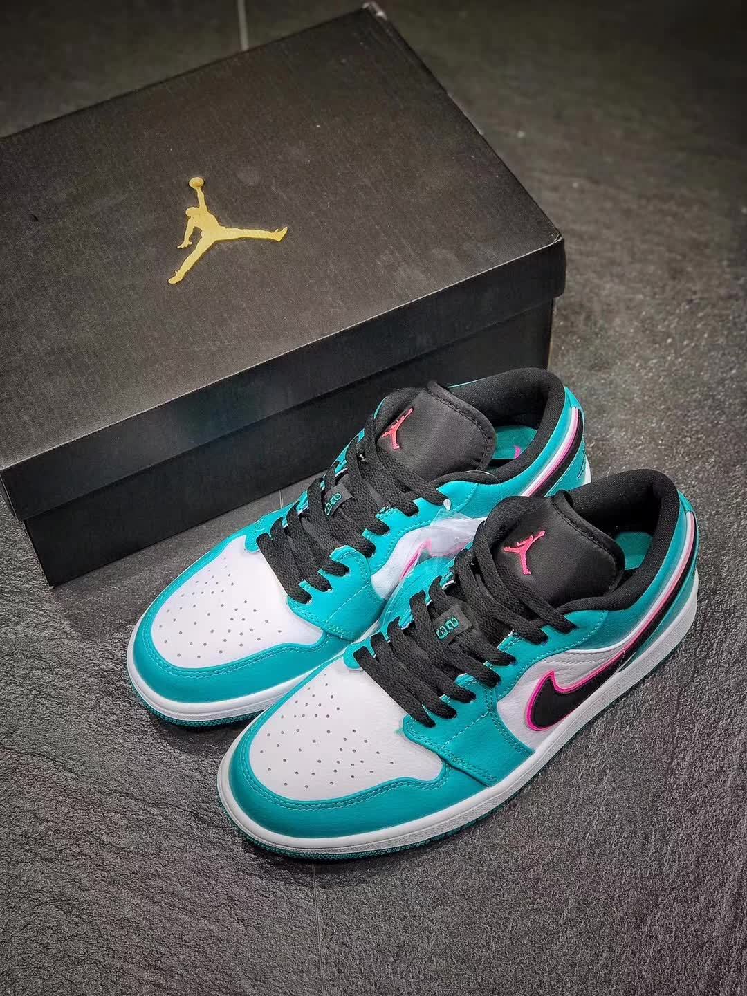 n330310平台指定订单 aj1low 南海岸配色男子板鞋 原盒原标 货号