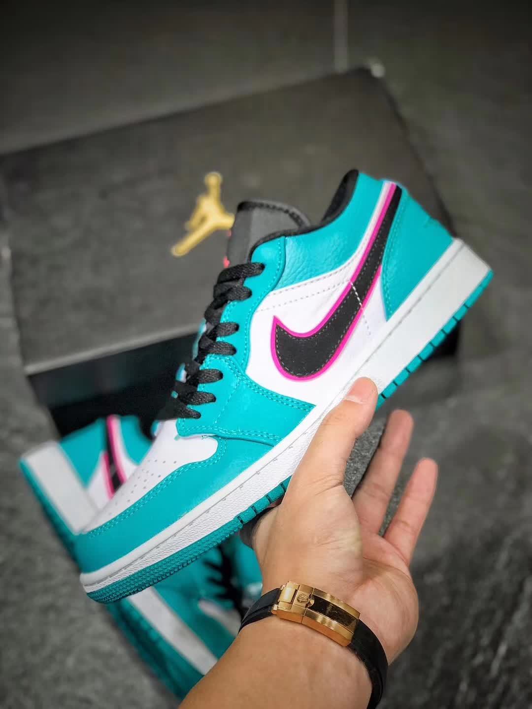 n330310平台指定订单 aj1low 南海岸配色男子板鞋 原盒原标 货号