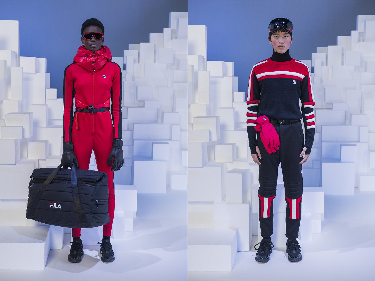 意大利百年时尚运动品牌 fila 在 2020 秋冬米兰时装周开启了一场以