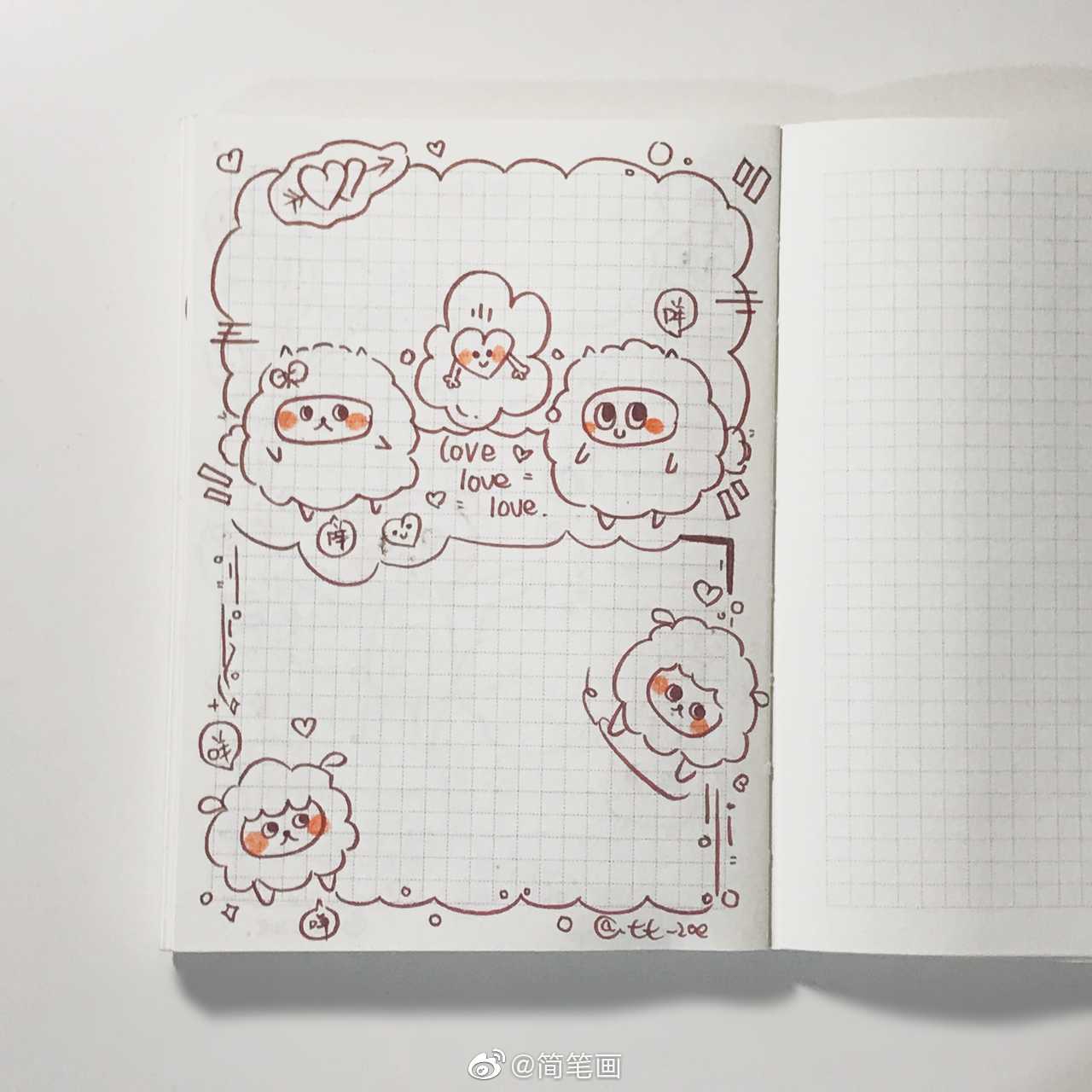 一支笔就能画的可爱手帐模板投稿七七zoe