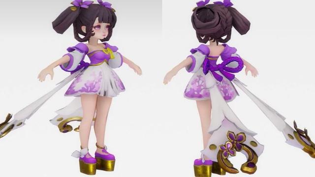 王者荣耀小乔新皮肤丁香结3d视角抢先看和原画比差距太大了