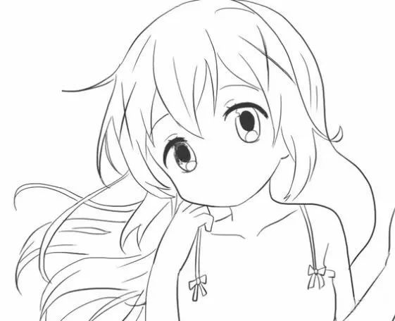 动漫少女简笔画绘画教程,卡通女孩简笔画画法步骤图解