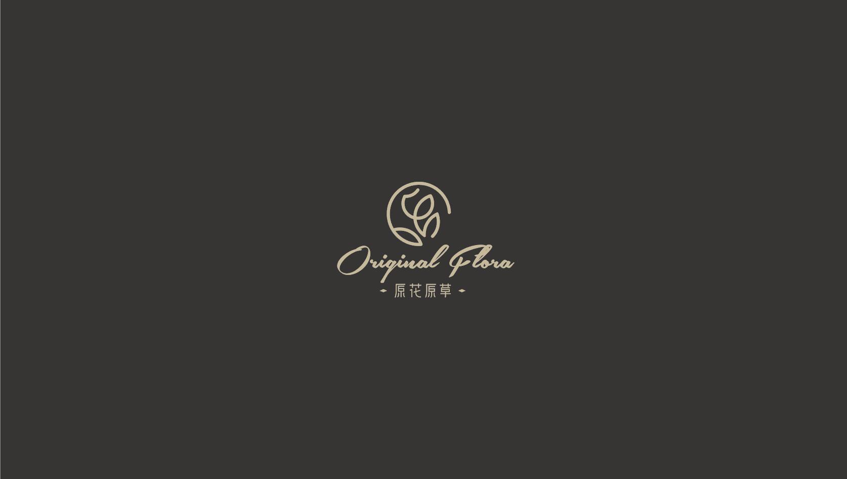 原花原草花店logo设计提取关键元素《原》选择使用花朵造型和原字结