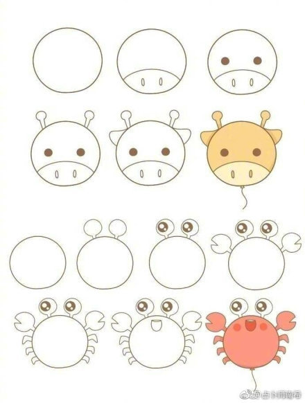 可爱动物简笔画 可爱动物简笔画
