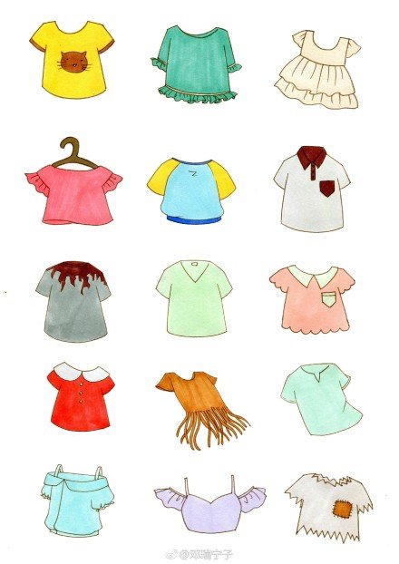 整理了一波衣服类的简笔画小仙女们接招吧源水印